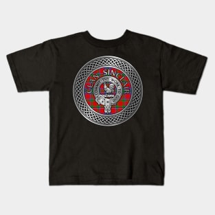 Clan Sinclair Crest & Tartan Knot Kids T-Shirt